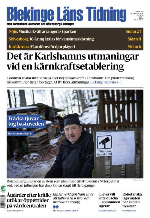Blekinge Läns Tidning 26.2.2026