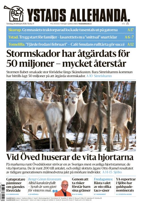 Ystads Allehanda 26.2.2026