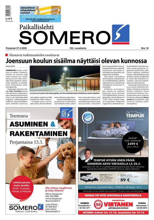 Paikallislehti Somero 27.2.2026