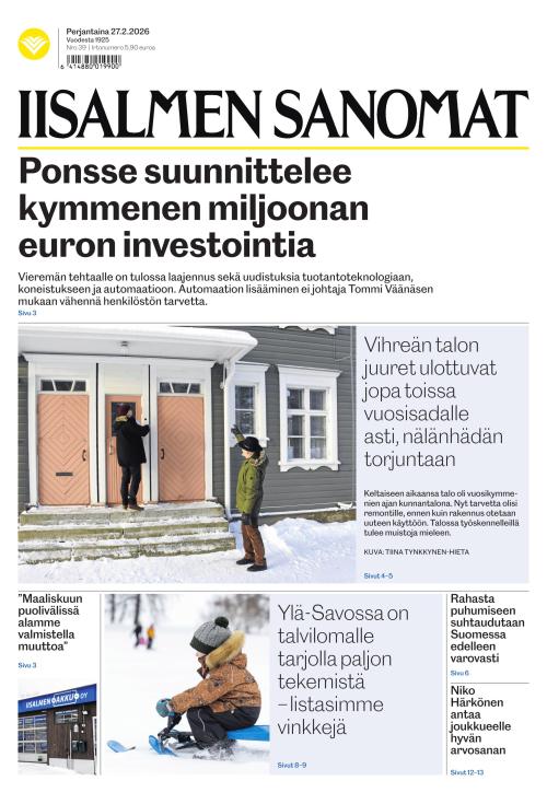 Iisalmen Sanomat 27.2.2026