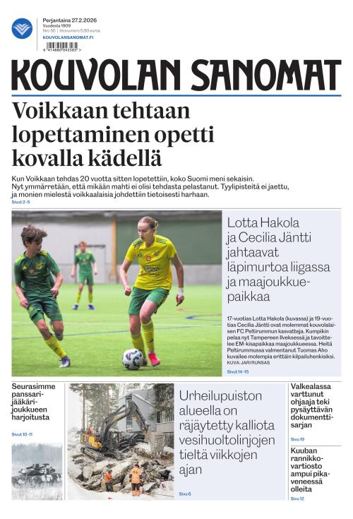 Kouvolan Sanomat 27.2.2026