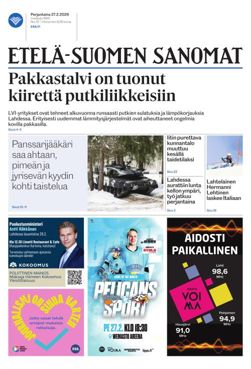 Etelä-Suomen Sanomat 27.2.2026