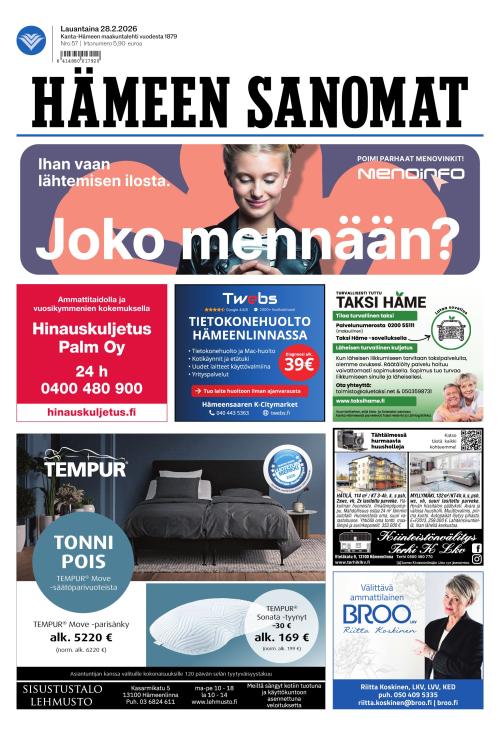 Hämeen Sanomat 28.2.2026
