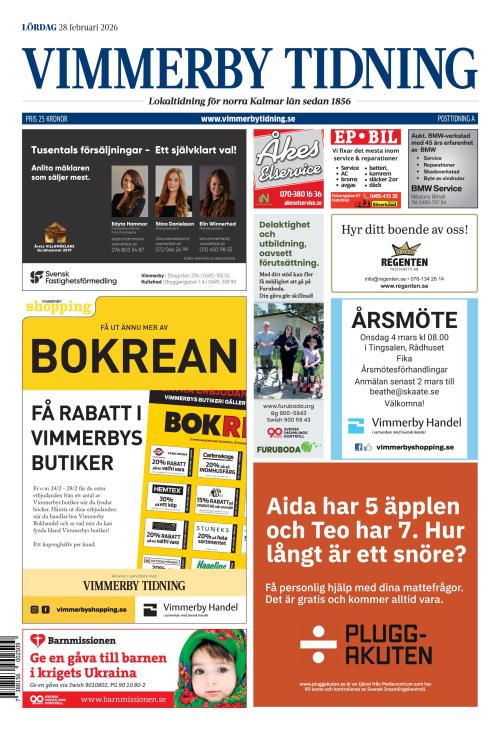 Vimmerby Tidning / Kinda-Posten 28.2.2026