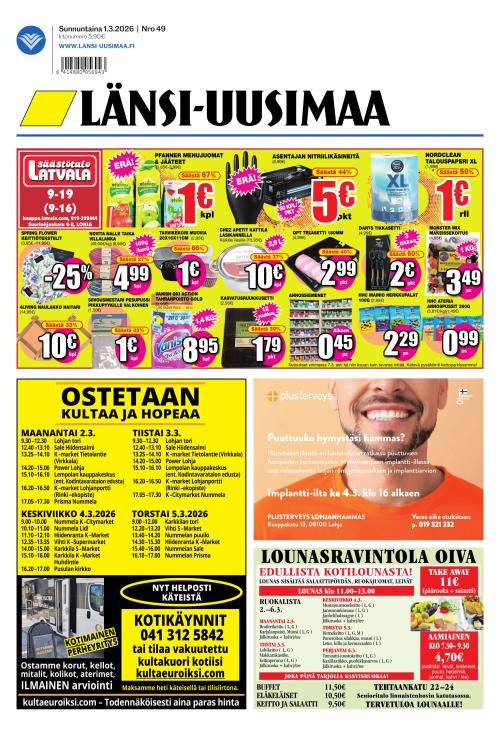 Länsi-Uusimaa 1.3.2026