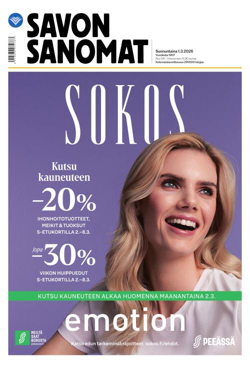 Savon Sanomat 1.3.2026