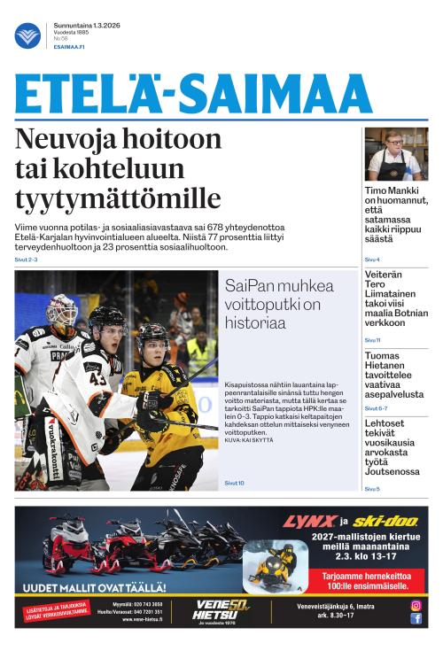 Etelä-Saimaa 1.3.2026