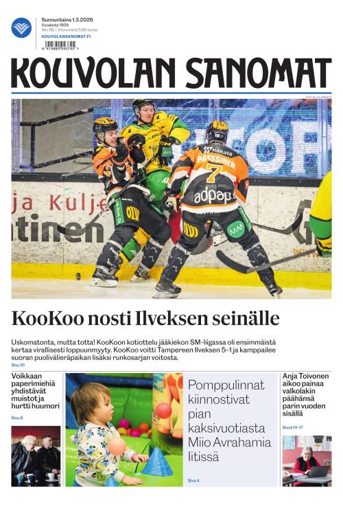 Kouvolan Sanomat 1.3.2026
