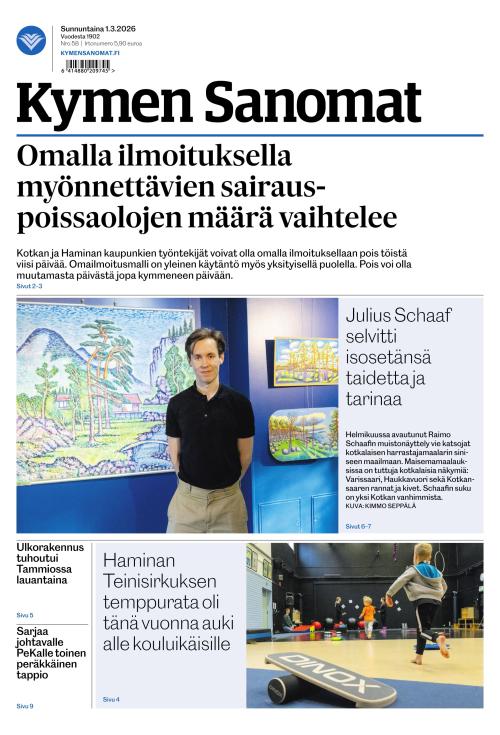 Kymen Sanomat 1.3.2026