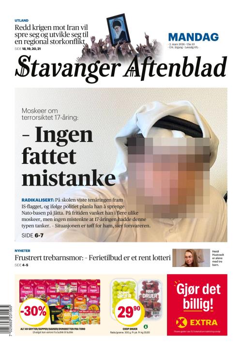 Stavanger Aftenblad 2.3.2026
