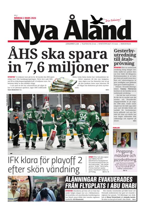 Nya Åland 2.3.2026