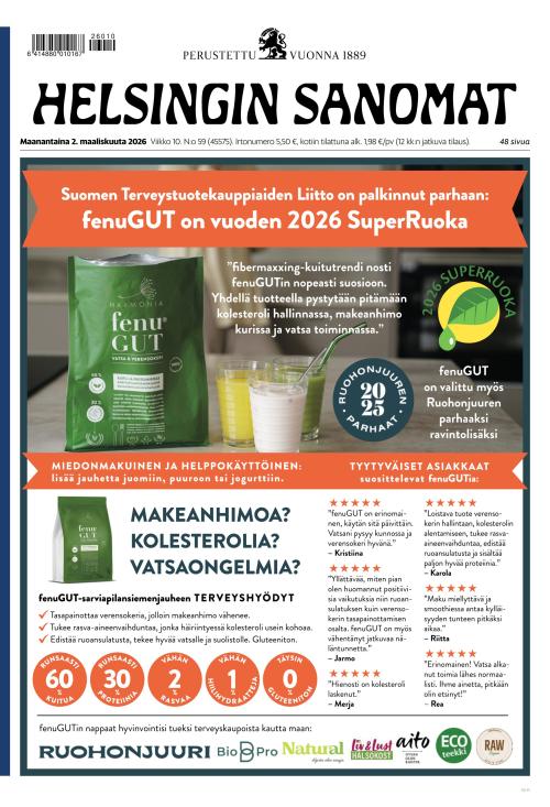 Helsingin Sanomat 2.3.2026