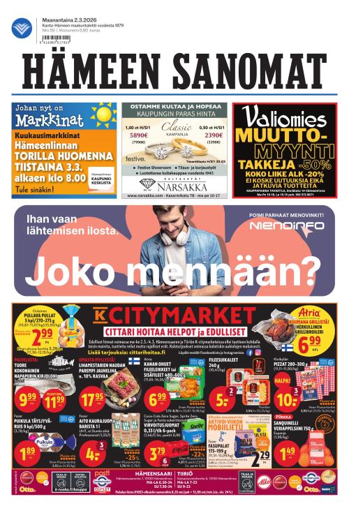 Hämeen Sanomat 2.3.2026