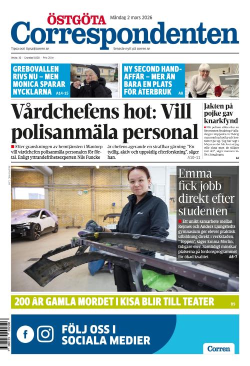 Östgöta Correspondenten 2.3.2026