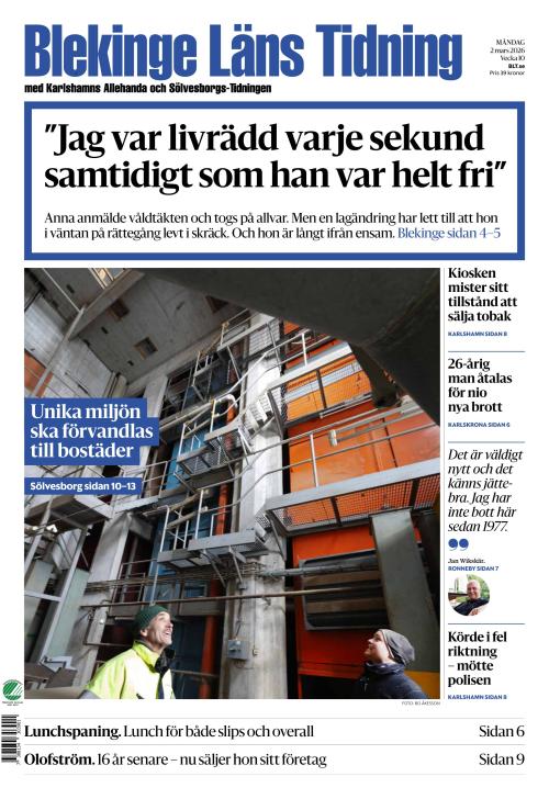 Blekinge Läns Tidning 2.3.2026