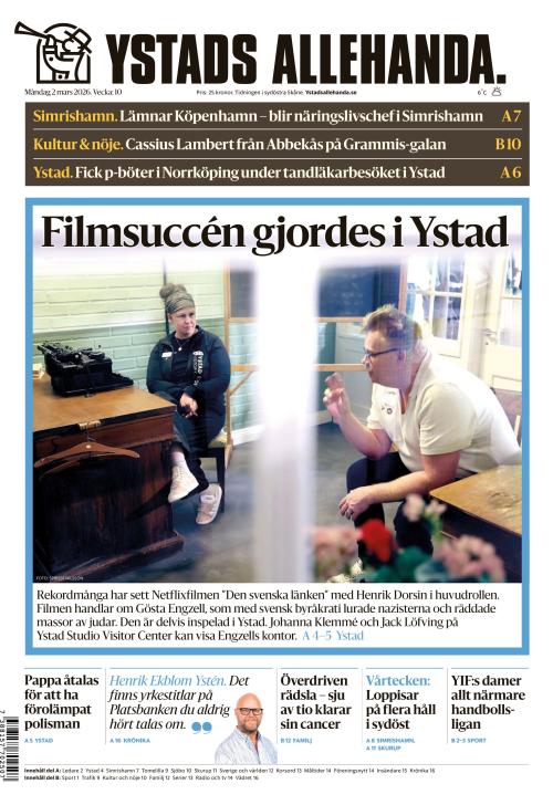 Ystads Allehanda 2.3.2026