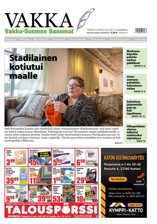 Vakka-Suomen Sanomat 3.3.2026