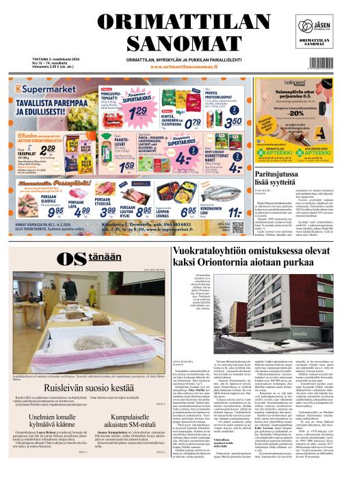 Orimattilan Sanomat 3.3.2026