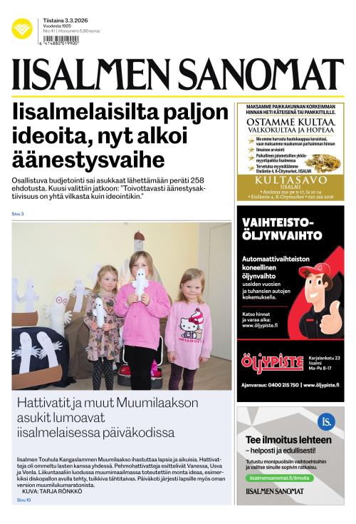 Iisalmen Sanomat 3.3.2026