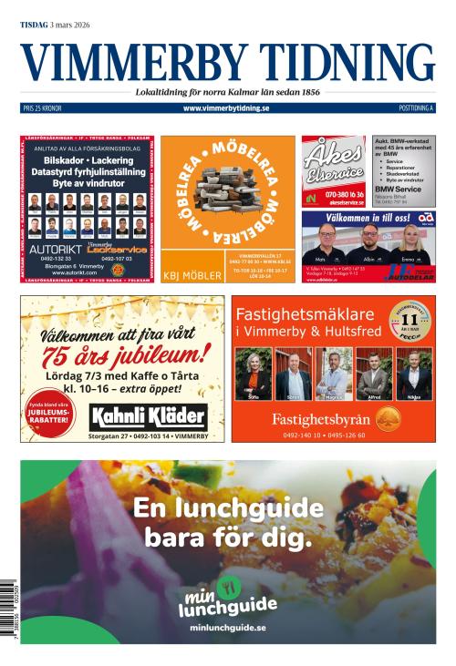 Vimmerby Tidning / Kinda-Posten 3.3.2026