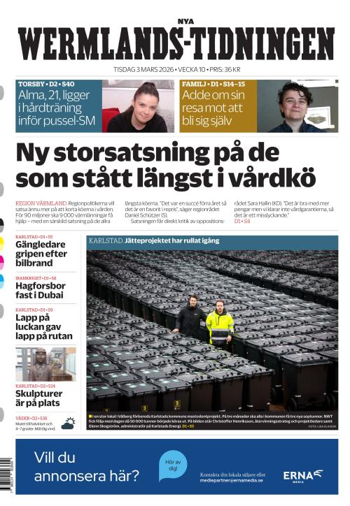 Nya Wermlands-Tidningen 3.3.2026