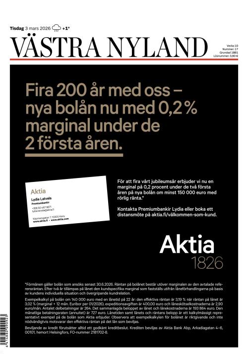 Västra Nyland 3.3.2026