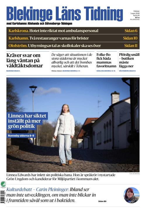 Blekinge Läns Tidning 3.3.2026