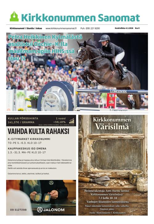 Kirkkonummen Sanomat 4.3.2026