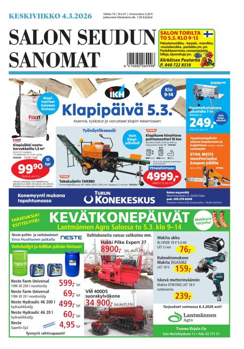 Salon Seudun Sanomat 4.3.2026