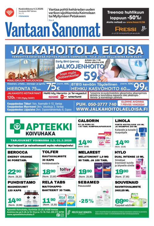 Vantaan Sanomat (Itä) 4.3.2026