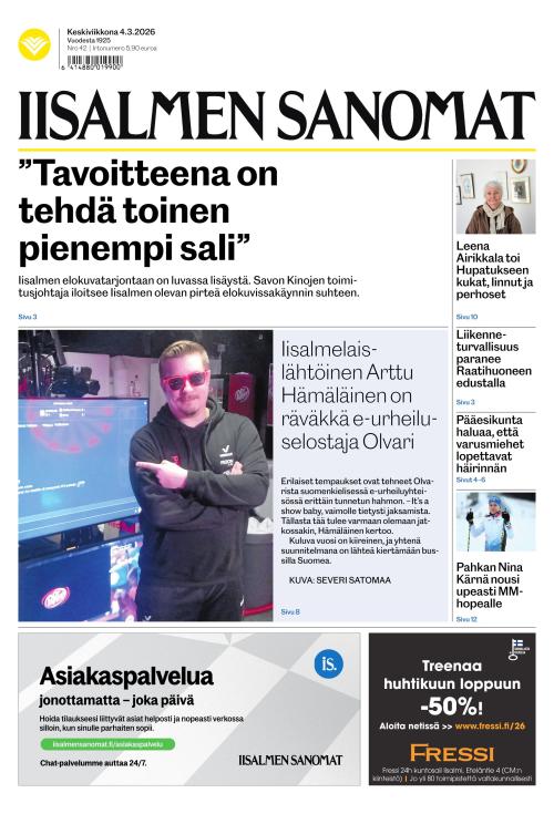 Iisalmen Sanomat 4.3.2026