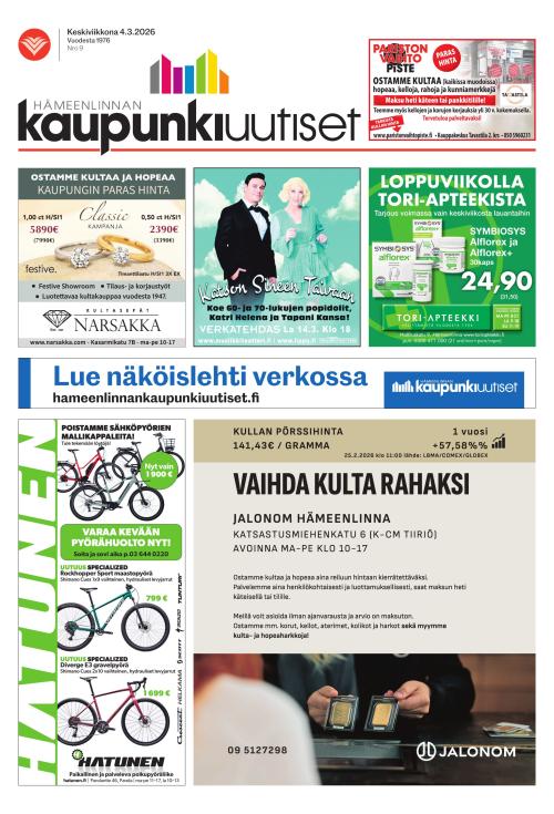 Hämeenlinnan kaupunkiuutiset 4.3.2026