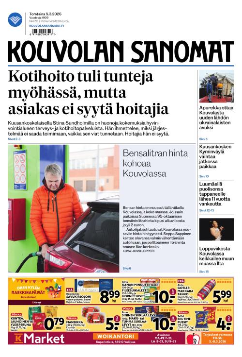 Kouvolan Sanomat 5.3.2026