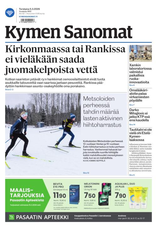 Kymen Sanomat 5.3.2026