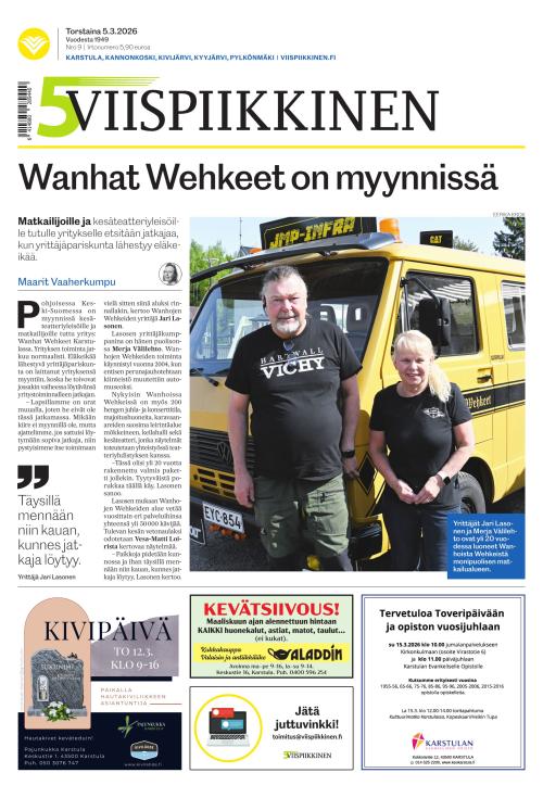 Viispiikkinen 5.3.2026