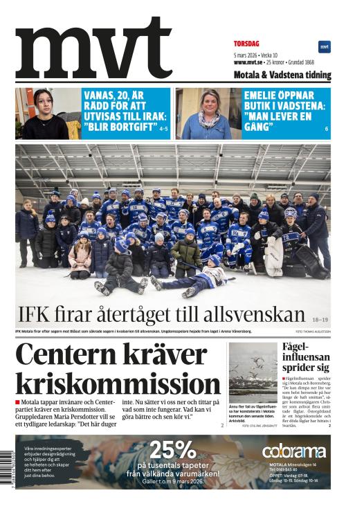 Motala Vadstena Tidning 5.3.2026