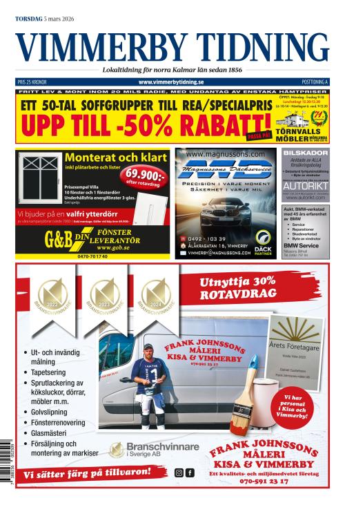 Vimmerby Tidning / Kinda-Posten 5.3.2026