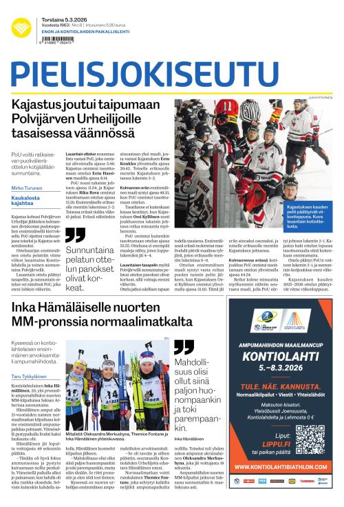 Pielisjokiseutu 5.3.2026