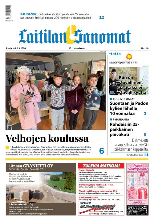 Laitilan Sanomat 6.3.2026