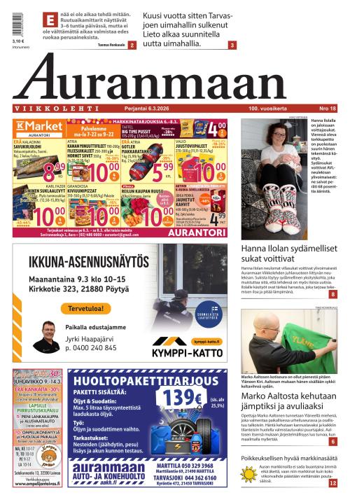 Auranmaan Viikkolehti 6.3.2026