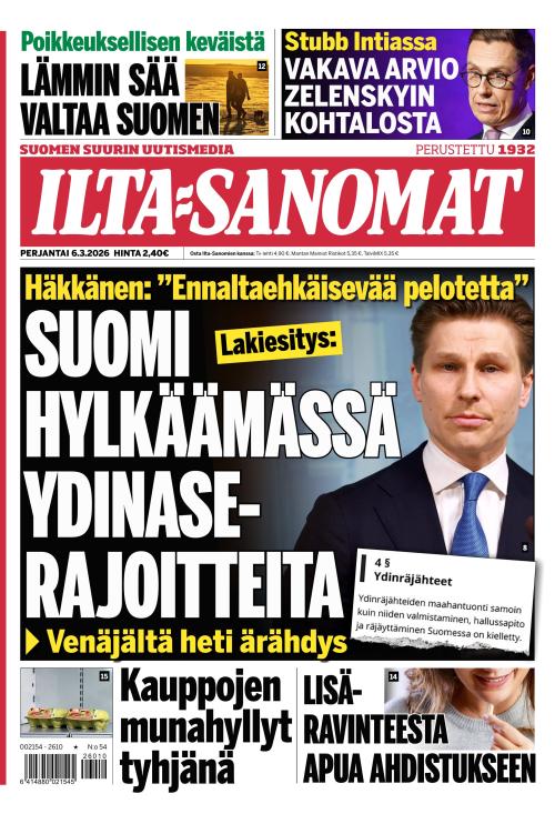 Ilta-Sanomat 6.3.2026