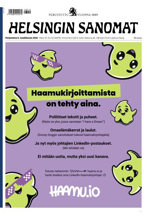 Helsingin Sanomat 6.3.2026