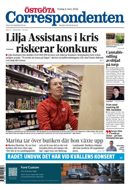 Östgöta Correspondenten 6.3.2026