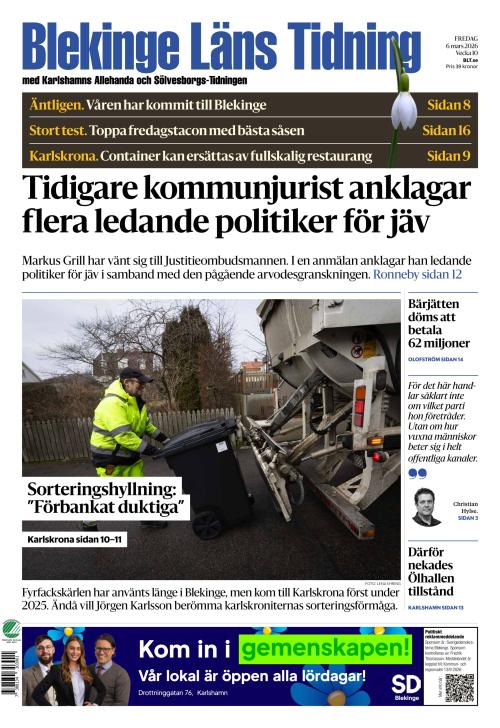 Blekinge Läns Tidning 6.3.2026