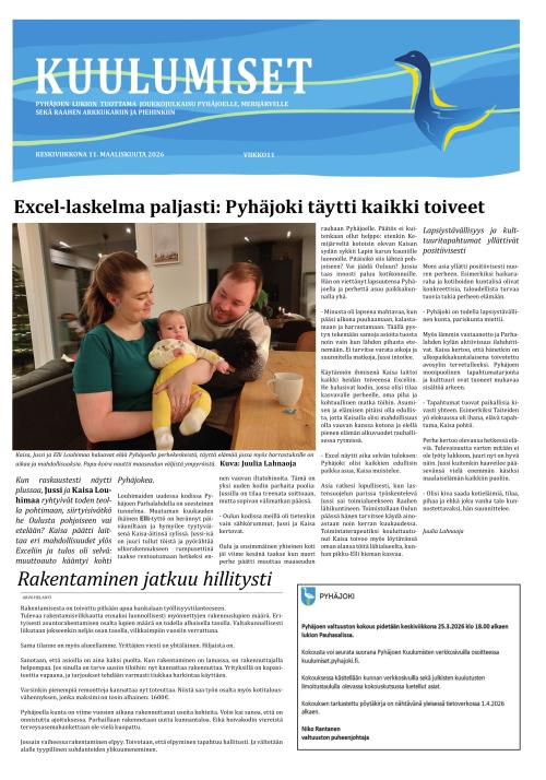 Pyhäjoen Kuulumiset 11.3.2026