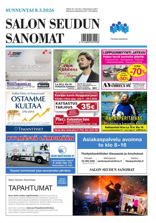 Salon Seudun Sanomat 8.3.2026