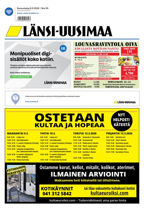 Länsi-Uusimaa 8.3.2026