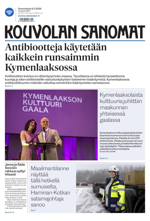 Kouvolan Sanomat 8.3.2026