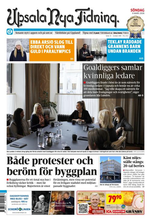 Upsala Nya Tidning 8.3.2026