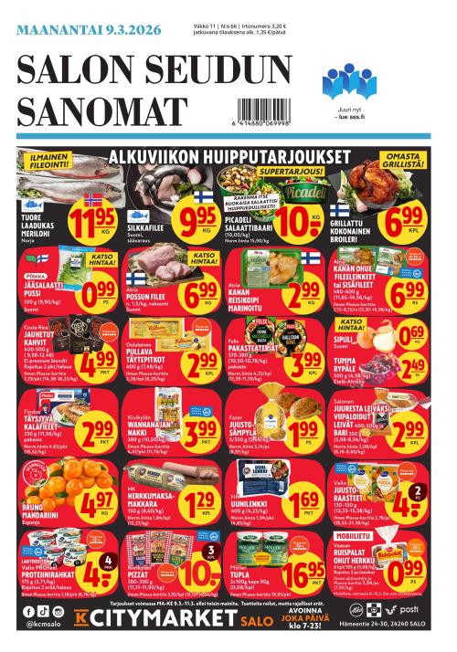 Salon Seudun Sanomat 9.3.2026